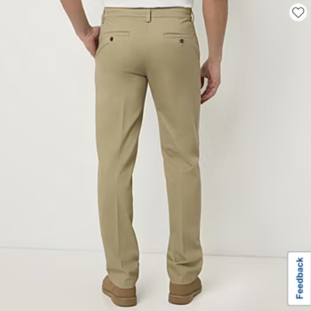 St. John's Bay Men's Slim Straight Khaki Chinos
